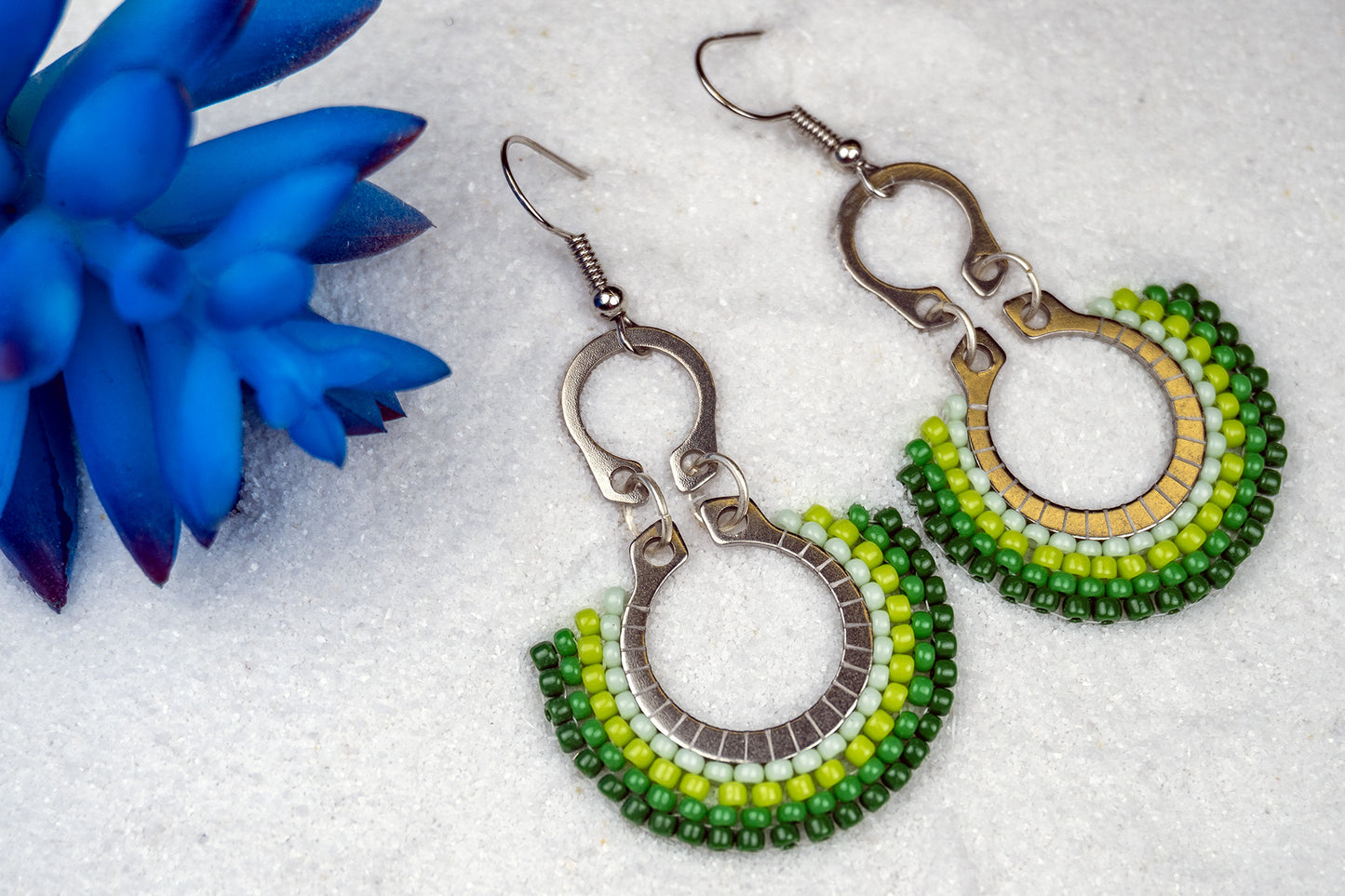 Rémi Earrings Green Ombré | Loucidity by Lou